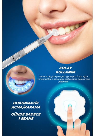 M08 Led Mavi Işık Diş Beyazlatma Cihazı Evde Profesyonel Ağız Bakımı