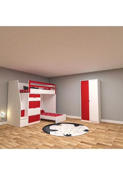 Wooden Genç Odası Takımı Mdf Antrasit Wooden Genç Odası Takımı Mdf Antrasit