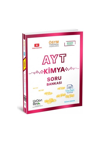 Ayt Kimya Soru Bankası Üç Dört Beş Yayınları N11.14589