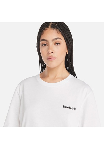 Timberland Small Linear Logo Print Tee Erkek Tişört Tb0a5qqt1001 Beyaz