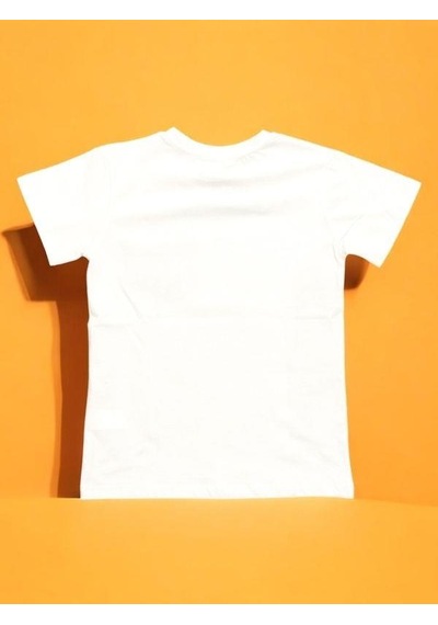 Breeze Erkek Çocuk Pamuklu Cep Detaylı Yarım Kol T-shirt-15705 Beyaz