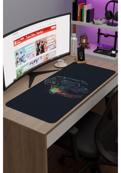 Astronot V3 90x40 Xxl Gaming Kauçuk Kaymaz Taban Mouse Pad Fare Altlığı