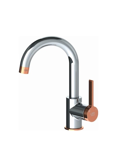 Gpd Gildo Mtl165-K-R Tek Gövde Lavabo Bataryası Krom - Rose Gold