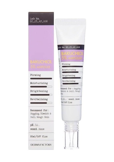 %5 Bakuchiol İçeren Elastikiyet Arttırıcı Ve Cilt Düzenleyici Serum Derma Factory Bakhuciol Ampoule