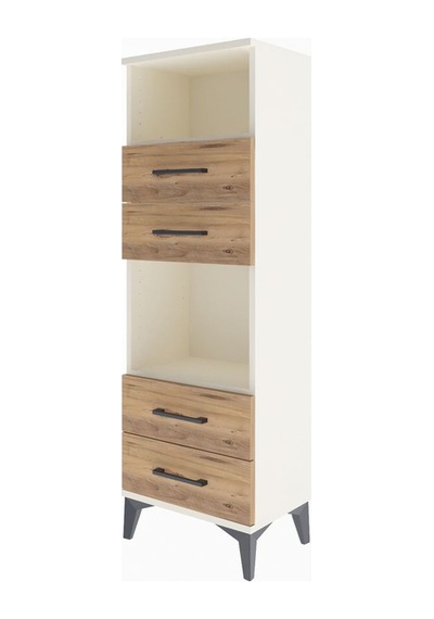 Arges Dolap 2 Raflı 4 Çekmeceli 44x30x134 Aytaşı-çam Aytaşı