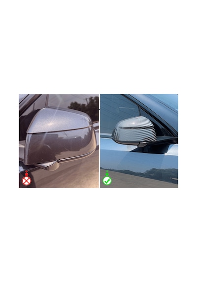 Red Lion Parts Tesla Model Y Juniper 2025+ Uyumlu Stil Ayna Kapağı Seti Karbon Fiber