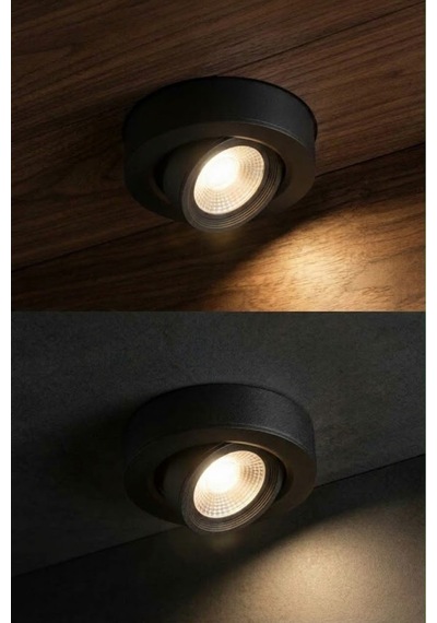 Sıva Üstü Cct Led Spot Armatür 6w 3000k-4000k-6500k Ayarlanabilir Renk Seçeneği Siyah Kasa - 940254466 Diğer