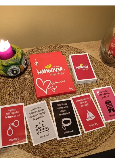 Hangover İçki Oyunu - Kese Hediyeli 45 Kart Çiftler İçin Eğlenceli Kart Oyunu