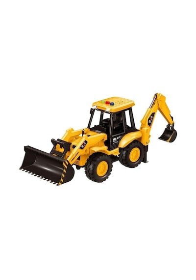 Sürtmeli Sesli Ve Işıklı Buldozer Kepçe Oyuncak İş Makinesi Sarı