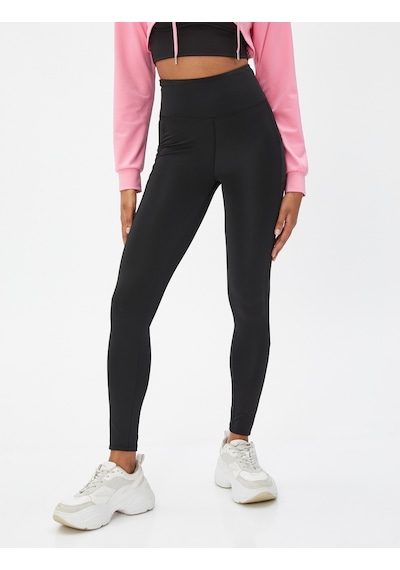 Koton Basic Spor Tayt Ekstra Yüksek Bel Siyah 4wak40072nk 4WAK40072NK999 Siyah