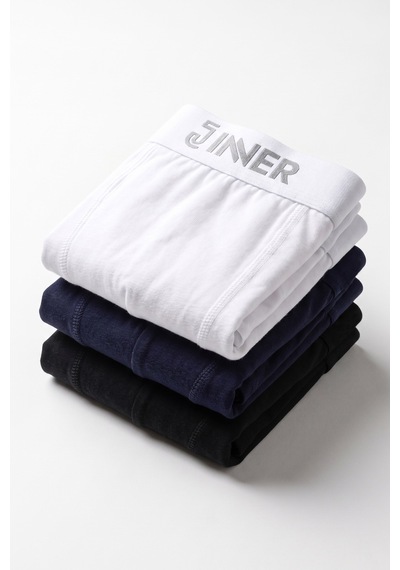 Just Inner Erkek Modal Boxer Logo Lastikli Ekstra Konforlu Kalıp 135009 Beyaz