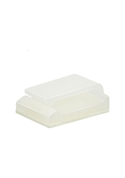 Nc-1316 Kablo Sabitleme Kelepçesi Klipsi - Yapışkanlı Duvar Kablo Tutucu 16x13x6mm - Beyaz - 20 Adet
