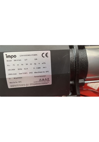 Impo Bm 4-9X6 - 2 Hp Yatay Çok Kad Süper Sessiz Pompa
