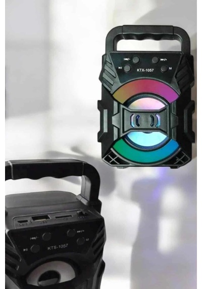 Buğz Işıklı Bluetooth Hoparlör Müzik Ve Renkli Işık Taşınabiilir