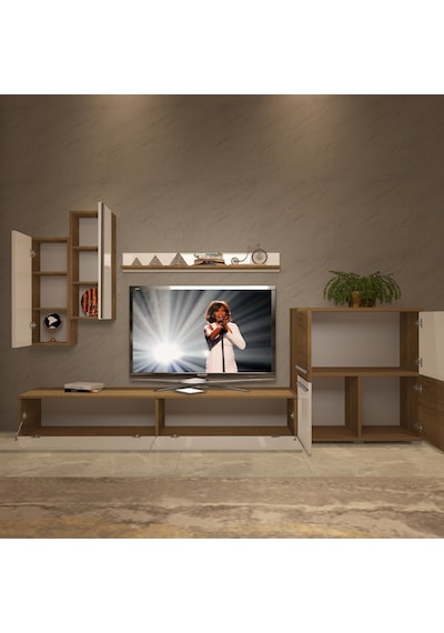 Decoraktiv Eko 6 Mdf Std Tv Ünitesi Tv Sehpası Pera - Beyaz