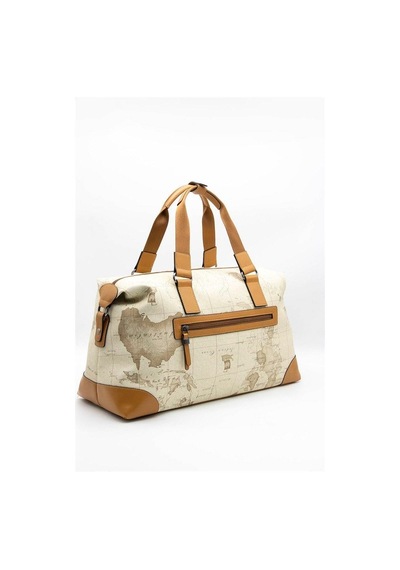 Silver Polo Sp873 Kadın Seyahat Çantası Harita Koyu Bej-camel
