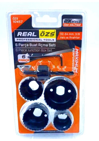 6 Parça Buat Açma Panç Seti 38-54mm- 3/8 Hex - Anahtar 5250 56795193