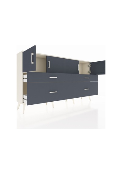 Arges Konsol 2 Raflı 4 Çekmeceli 4 Kapaklı 176x30x99 Aytaşı-antra Aytaşı-antrasit Arges Konsol 2 Raflı 4 Çekmeceli 4 Kapaklı 176x30x99 Aytaşı-antra Aytaşı-antrasit