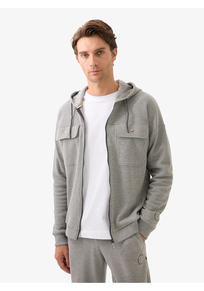 Blackspade Erkek Sweatshirt 40835 - Gri Melanj Gri Melanj