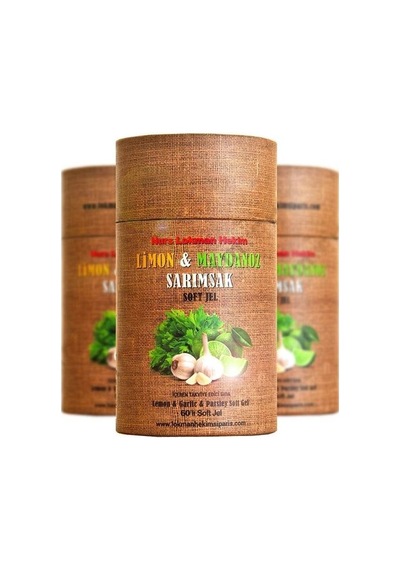 3 Adet Limon & Maydanoz & Sarımsak Kürü 3 X 60 Soft Jel Nurs 3 Adet Limon & Maydanoz & Sarımsak Kürü 3 X 60 Soft Jel Nurs
