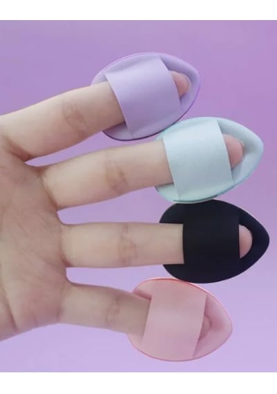 5 Adet Mini Kozmetik Puf Parmak Yüz Makyaj Sünger Concealer Göz Altı Kapatıcı Belirtilmemiş