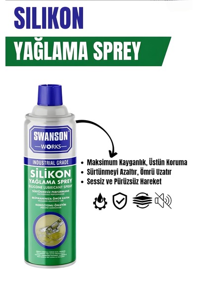 Swanson Works Silikon Yağlama Spreyi 400ml