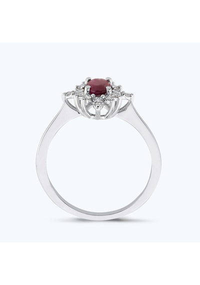 Altınbaş Pırlanta Yakut Oval Yüzük Mln034y-14k