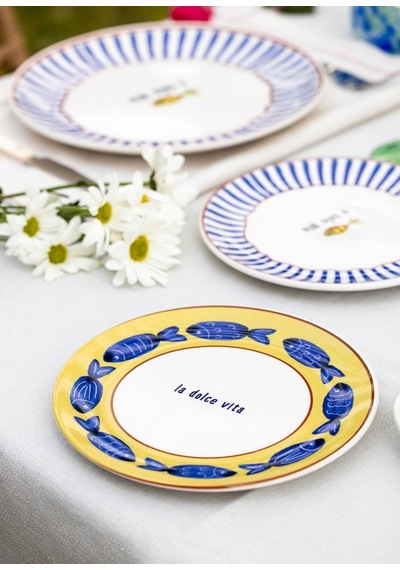 The Mia Fish Pasta Tabağı 6lı Set 19 Cm