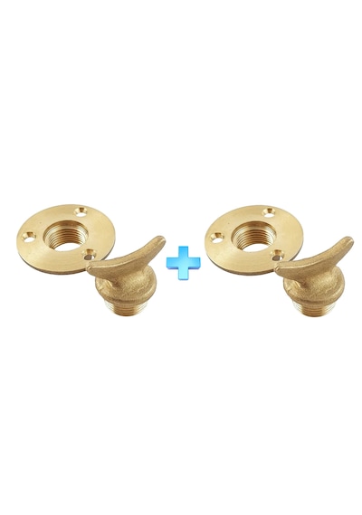 2'li Sarı Pirinç Miçoz. 3/8"-10mm. Su Gider Miçoz Komple