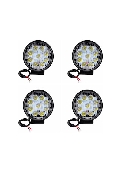 Off Road Sis Farı 4 Lü Set 9 Led Yuvarlak Çalışma Lambası 4 Adet