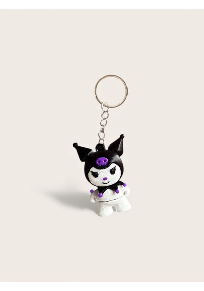 Asi Ruh Kuromi Figür Anahtarlık Charm- Hareketli Eklemli Kawaii Aksesuar