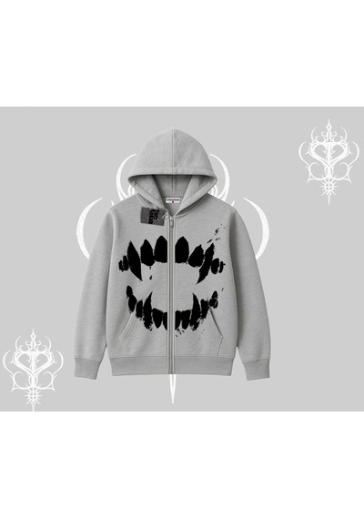 Startmore Beyaz Hırka Sweatshirt Vampir Dış Gri