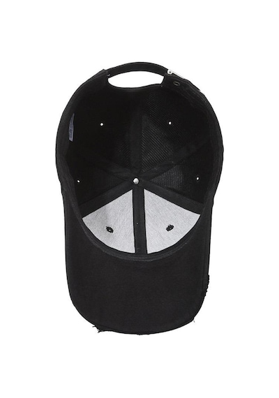 Valkyrie Unisex Eskitme Detaylı Şapka Yazı Nakışlı Ayarlanabilir Beyzbol Şapkası Siyah