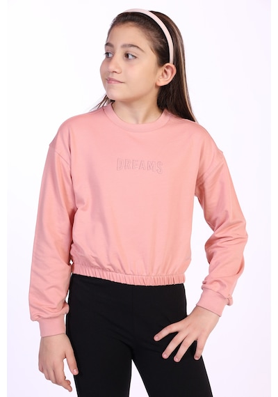 Toontoy Kız Çocuk Dreams Nakışlı Sweatshirt Pudra