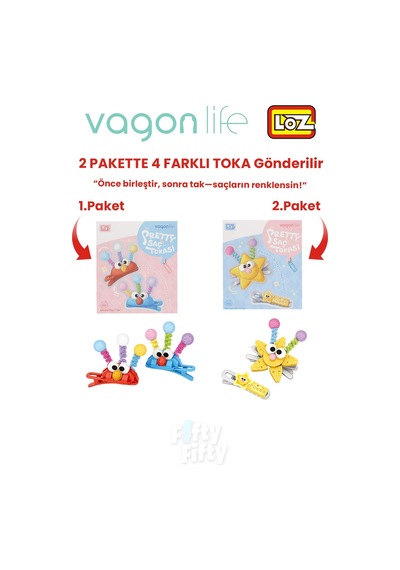4'lü Saç Toka Seti Önce Birleştir,sonra Tak 2 Paket 4 Adet Gönderilir Yapı Toka Seti Ff 7104-7116