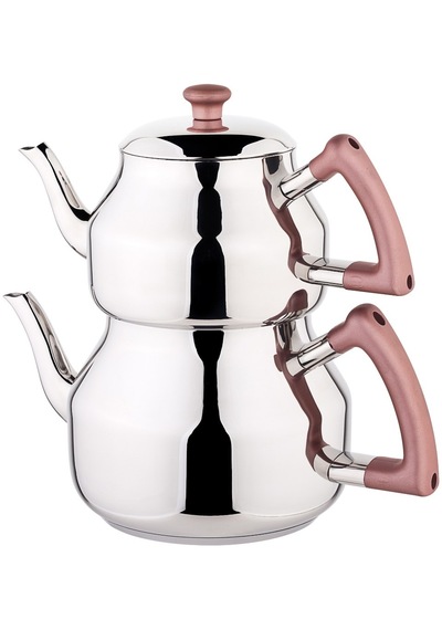 Özkent K-313 Marmaris Mini Boy Sade Rose Gold Çaydanlık Rose Altın