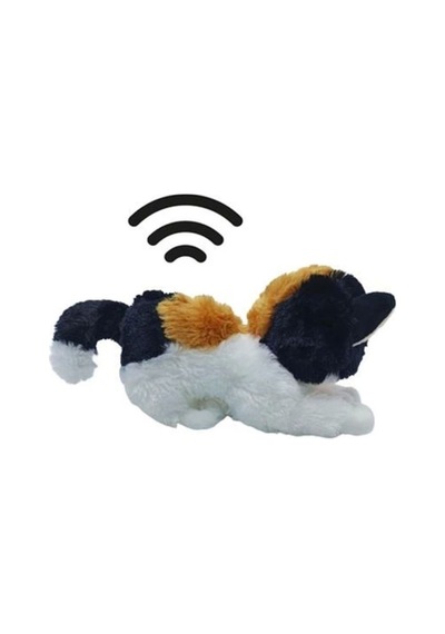 Sevimli Peluş Miyavlıyan Kedi Çok Renkli