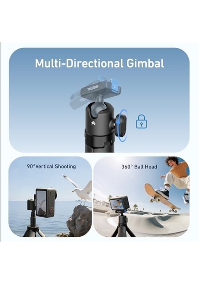 Osmo Action Manyetik Selfie Çubuğu &amp Amp Tripod Osmo Action 3/4/5 Pro/osmo 360 Uyumlu Hızlı Çıkarılabilir M Diğer