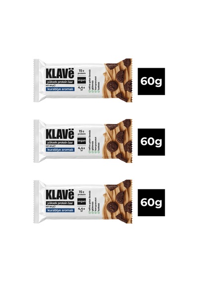 Yüksek Protein Bar Kakaolu & Kurabiye Aromalı - 60g X 3 Adet - 15g Protein, Vegan Ve Glutensiz - 797893081