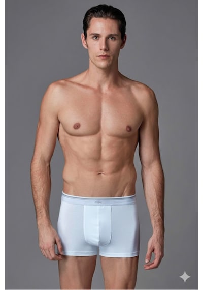 Eros Erkek Compact Pamuklu 2'li Boxer Beyaz