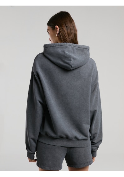 Everlast Authentic Boxing Wmn Oversize Antrasit Kadın Kapüşonlu Sweatshirt Antrasit