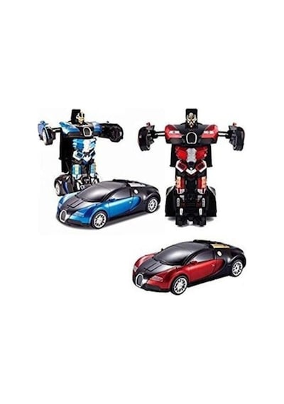 Robot Çek Bırak Araba 1:32 Kendinden Robota Dönüşebilen Araba - Çek Bırak Robota Dönüşen Araba No Color