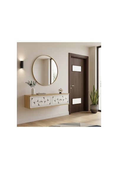 Da1207dbs Moka Dresuar Ve Antre Rafı Safirmeşe-beyaz-silver 120cm Safirmeşe - Beyaz - Gümüş Da1207dbs Moka Dresuar Ve Antre Rafı Safirmeşe-beyaz-silver 120cm Safirmeşe - Beyaz - Gümüş