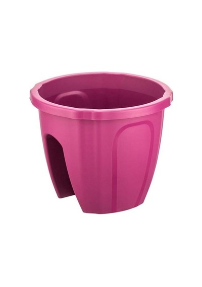 Sy-5712 Opal Yuvarlak Küpeşte Balkon Saksı Vişne 7.5 Litre 6 Adet