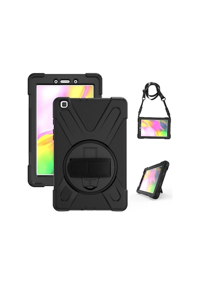Samsung Galaxy Uyumlu  T290 Tab A 8 Kılıf Amazing Tablet Kapak - Siyah