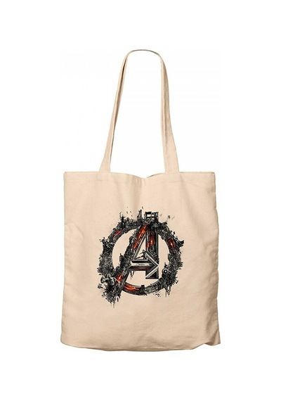 Avengers Logo 2 Krem Kanvas Bez Çanta Krem