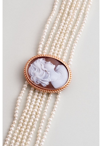 Cameo Italiano 18 Ayar Rose Altın Kaplama 20 Cm Gümüş Bileklik