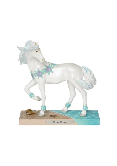 Enesco Boyalı Midilli İzi Okyanus Rüyası Heykelcik, 7,5 İnç, Çok Renkli Standart