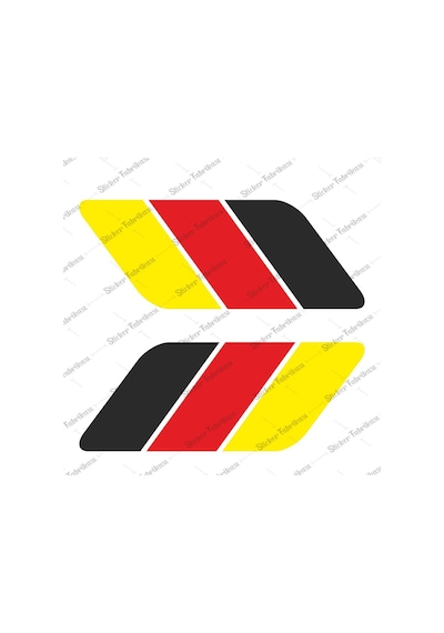 Almanya Alman Bayrak Bayrağı Şerit Sticker 00667