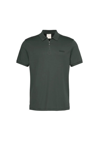 Calvin Klein Ss Slım Supıma Zıp P, Ceg Gri Erkek Polo